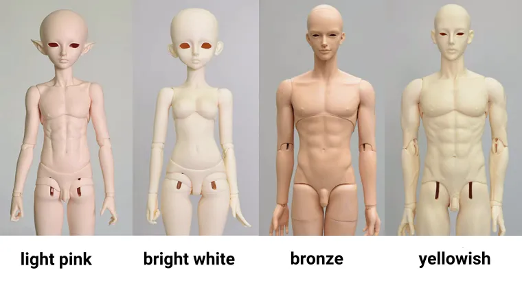 bjd doll skin color show