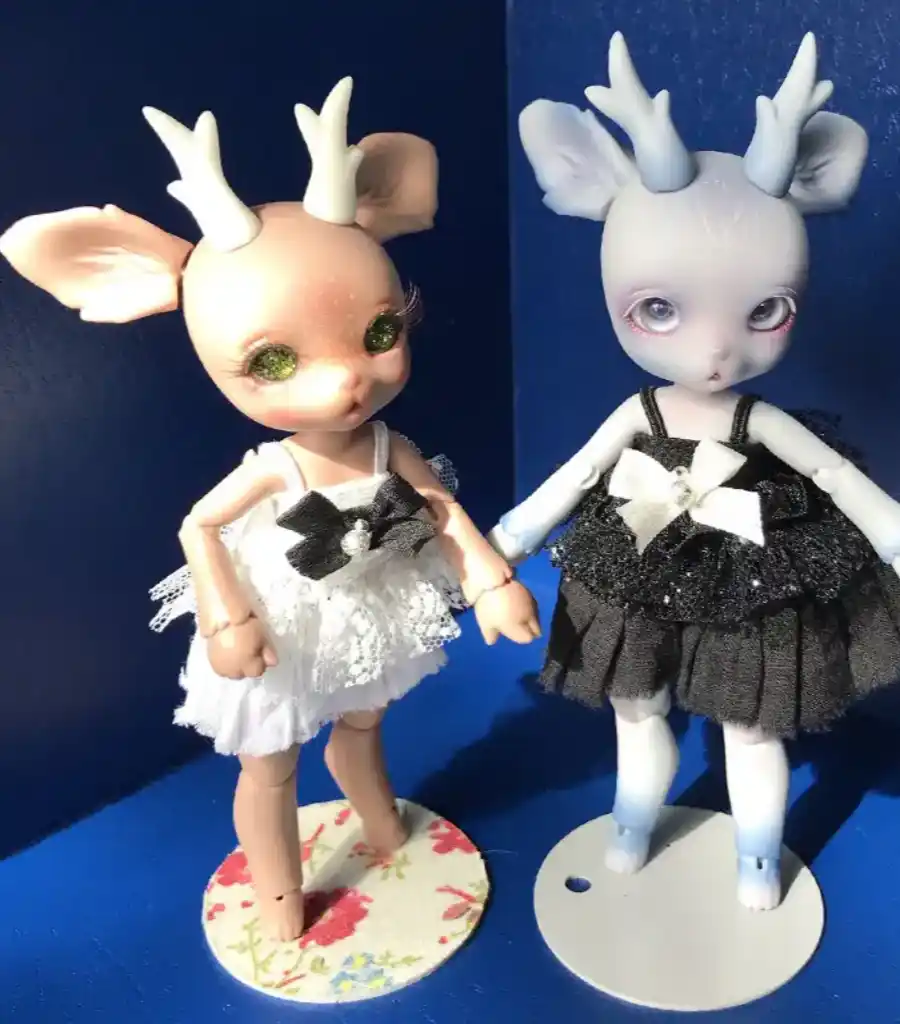 1/12 kawaii bjd dolls, little deer SD Rudy customized ball jointed doll resin movable animal bjd doll