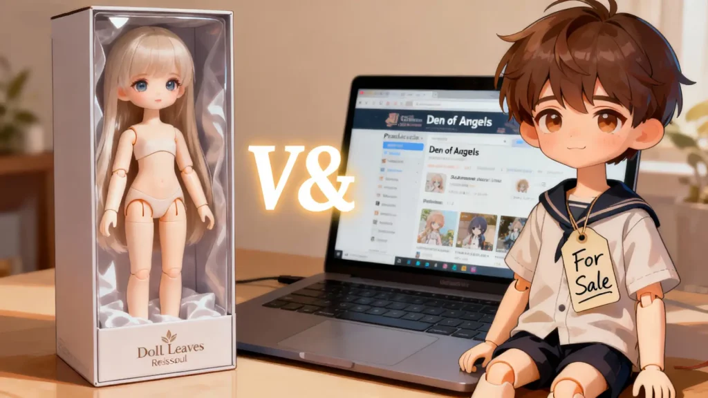 Comparison between a new company BJD doll and a pre-loved secondhand BJD