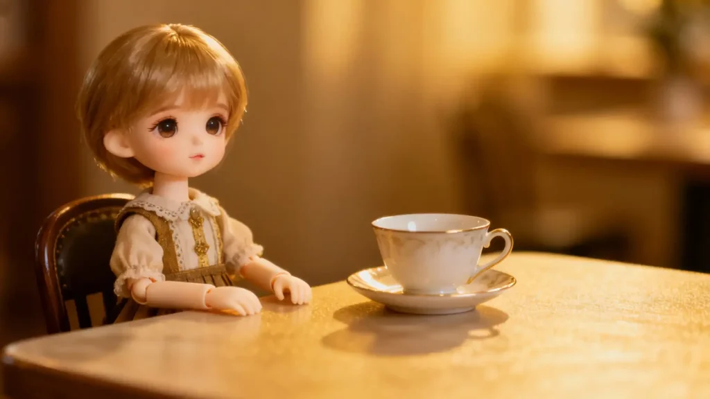 A BJD doll with an empty seat, symbolizing a welcome to the community