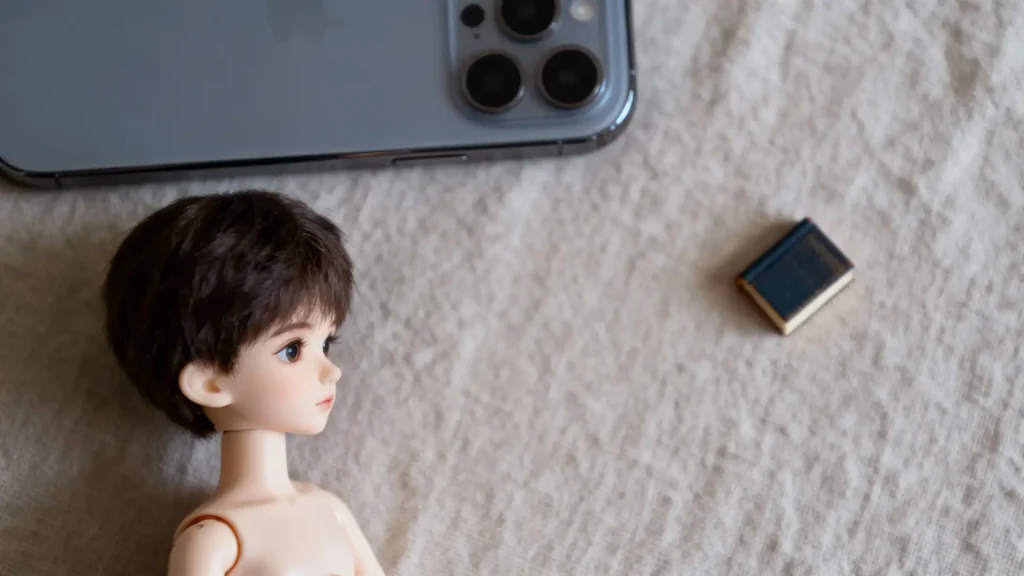 Overhead view of BJD composition using rule of thirds