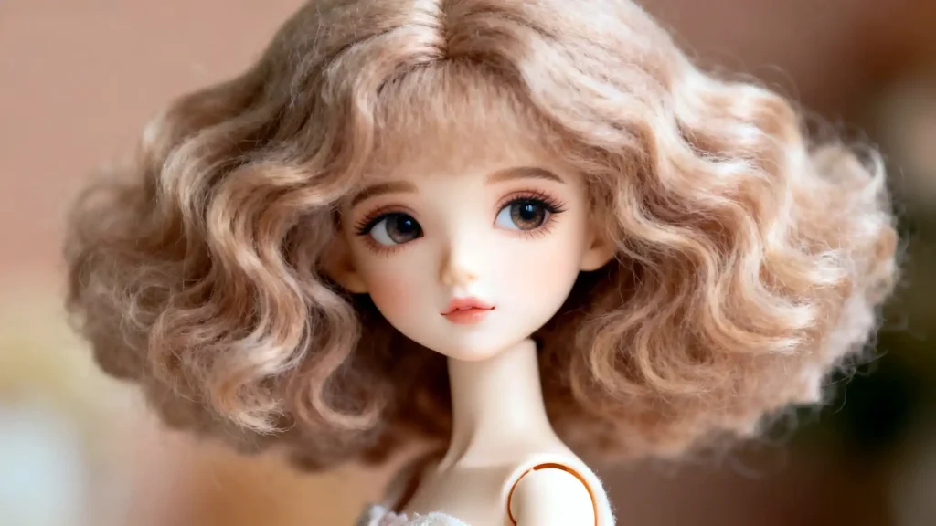 BJD doll with a stylish custom wig and faceup