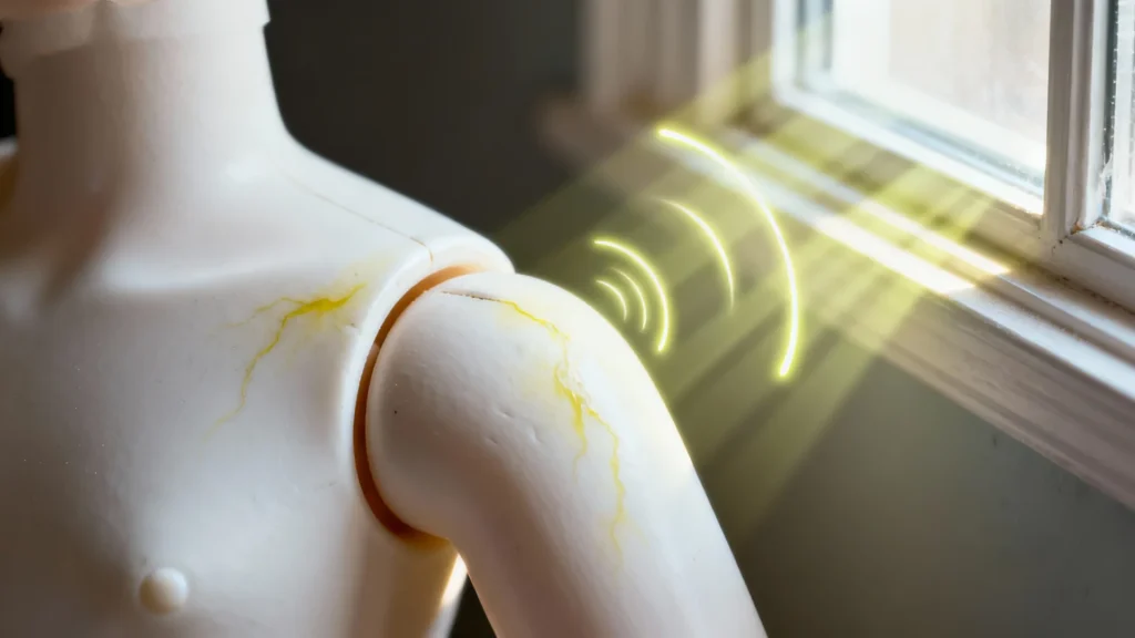 bjd yellowing uv sunlight damage closeup