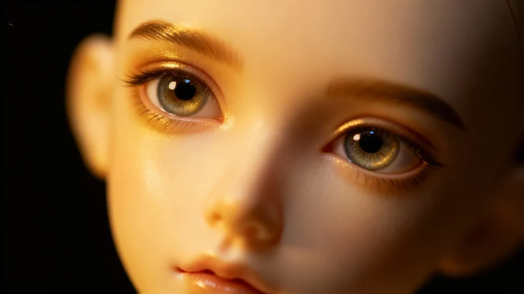 A BJD doll with a soulful gaze from hand-painted eyes