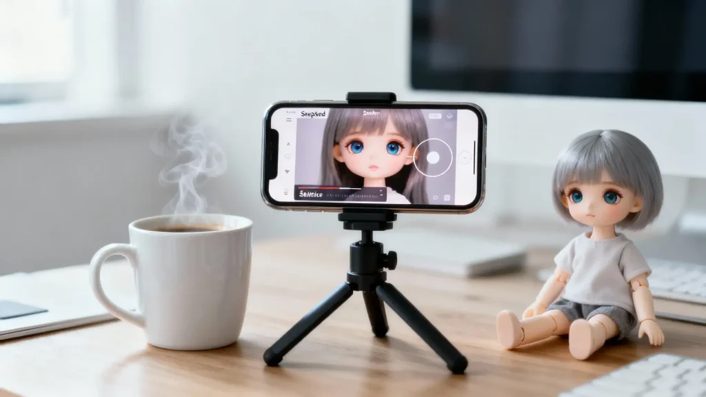 Editing a BJD photo on a smartphone using Snapseed app