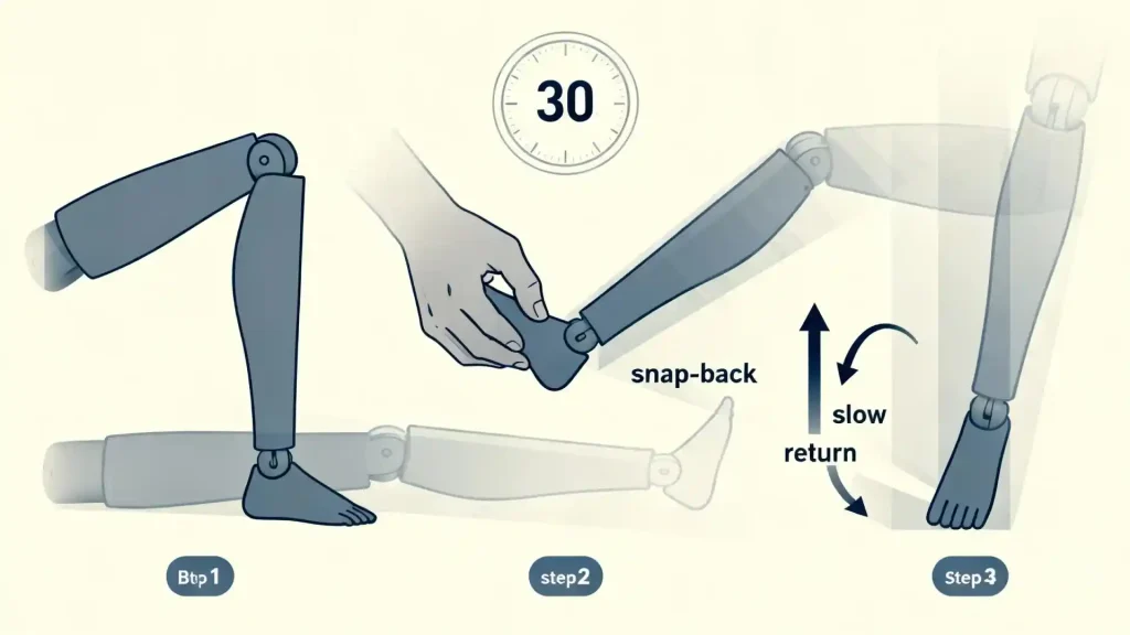 Step diagram of the 30-second memory test for BJD elastic cord tension